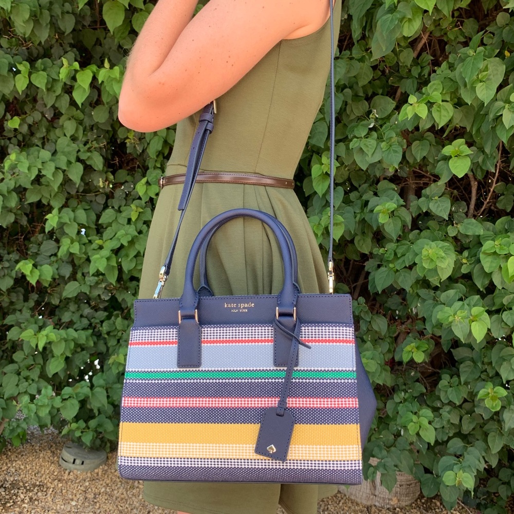 Kate Spade Cameron Stripe Medium Satchel Crossbody - Picture 6 of 8